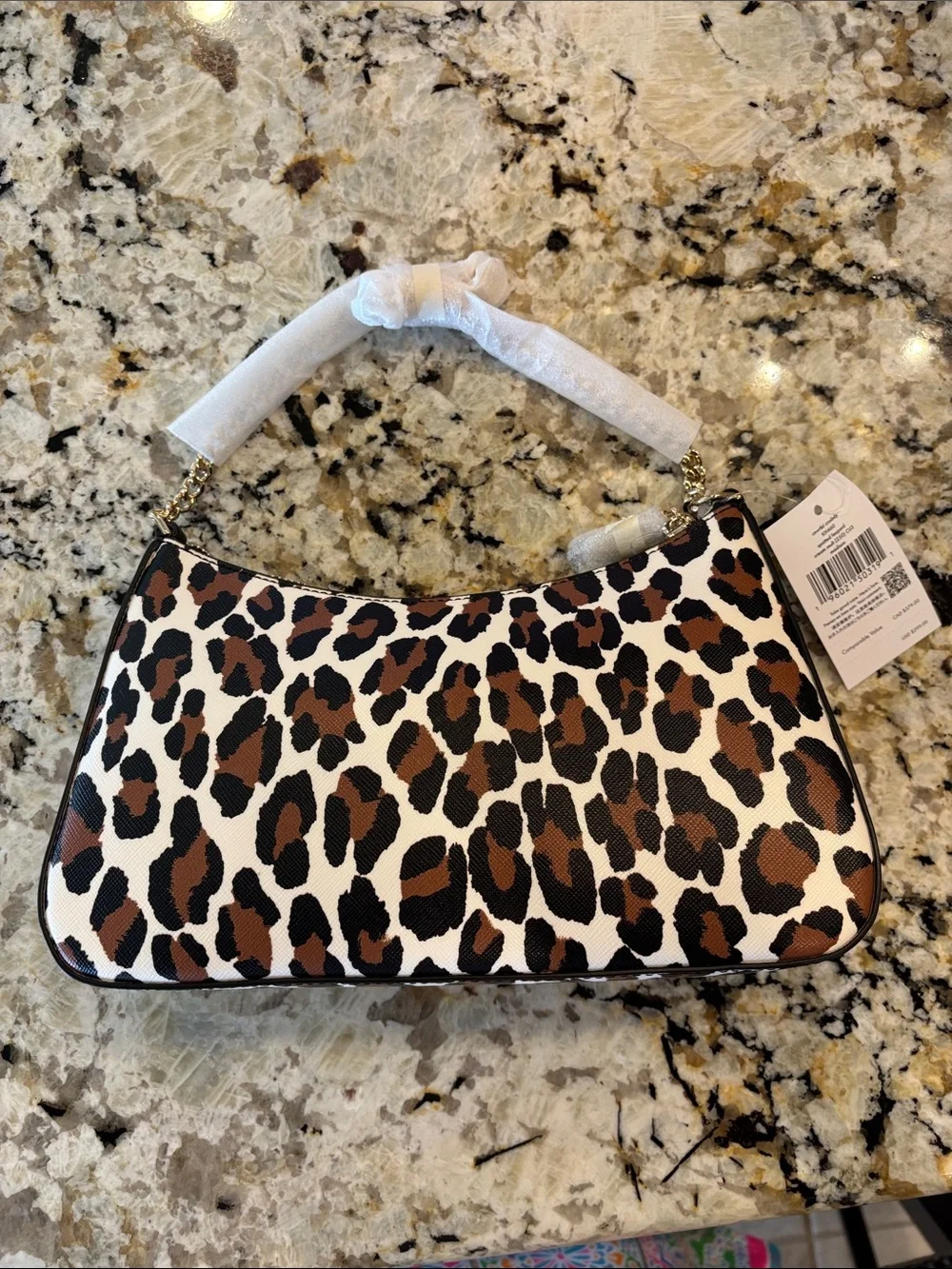 Kate Spade Leopard-Print Shoulder Bag - Brown/Black/White